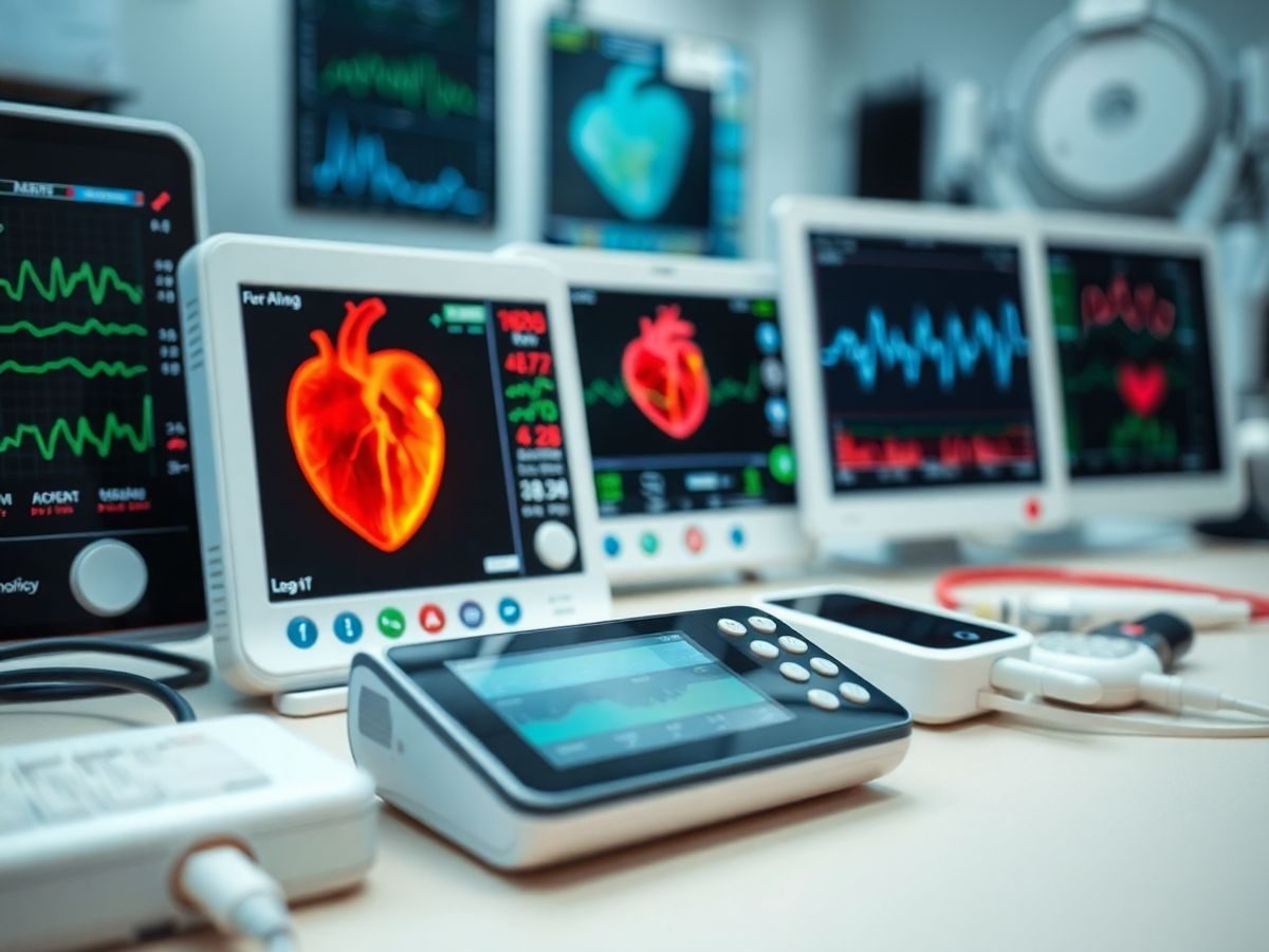 Dispozitive moderne de monitorizare a inimii în cardiologie.