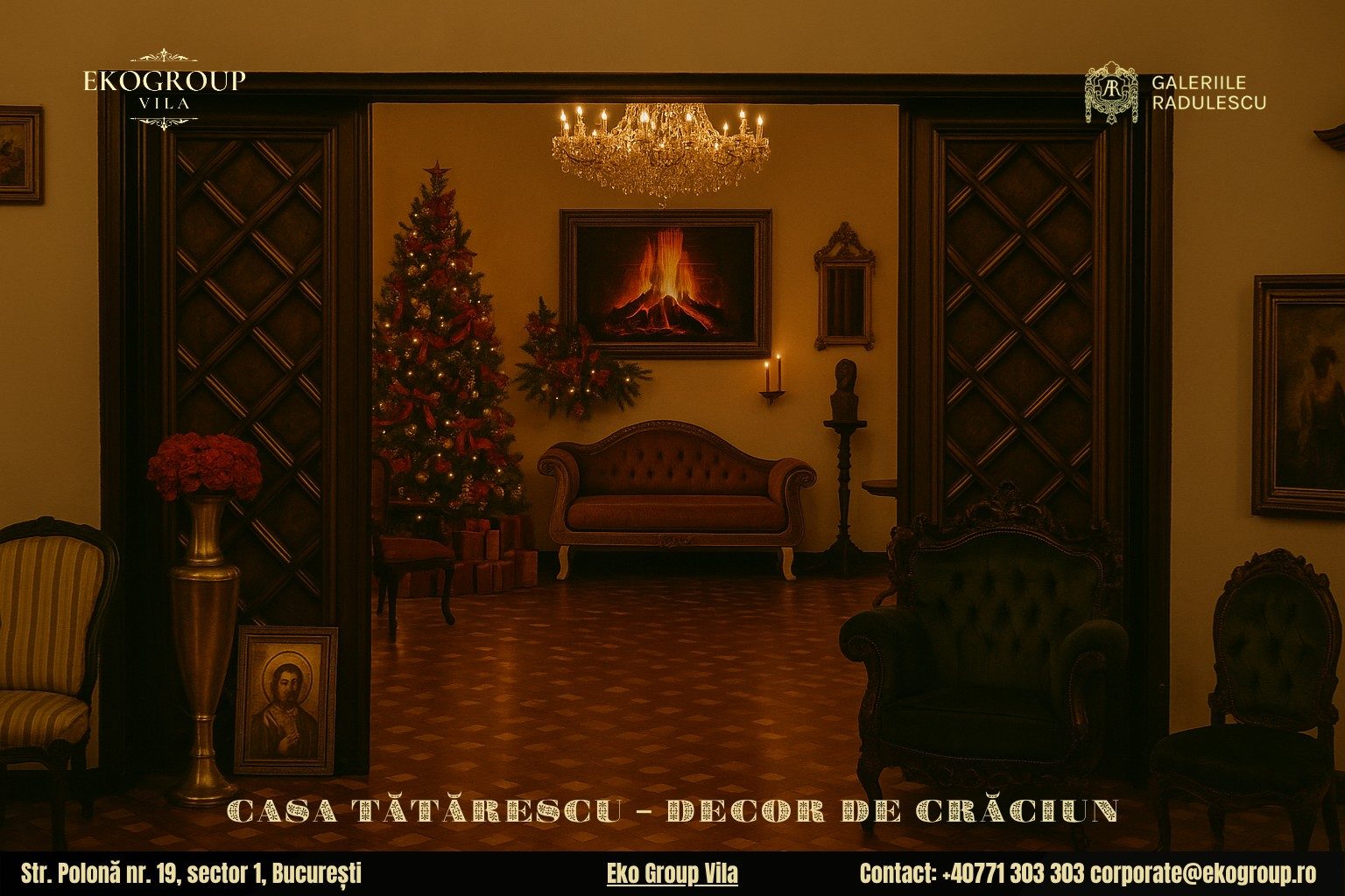 Decoratiuni de Craciun cu Farmecul Anilor ’30 – O Experiență Unică la Eko Group Vila 6 Decoratiuni de Craciun cu Farmecul Anilor ’30 – O Experiență Unică la Eko Group Vila